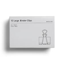 Baseline Large BInder Clips Black 12 (BL58122) - SupplyLine Inc.